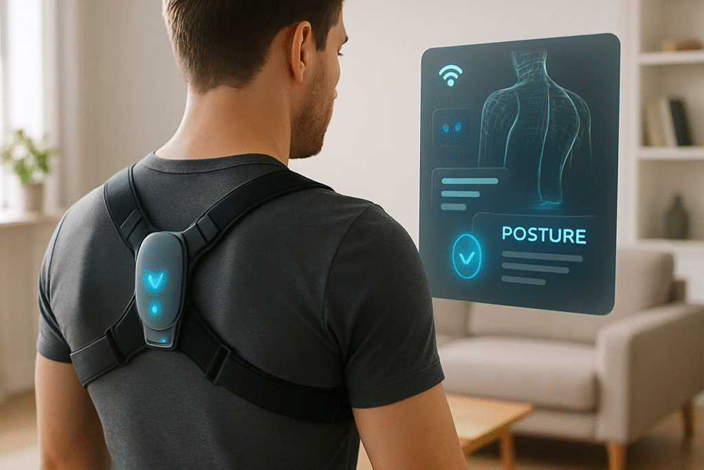 a man wearing a device