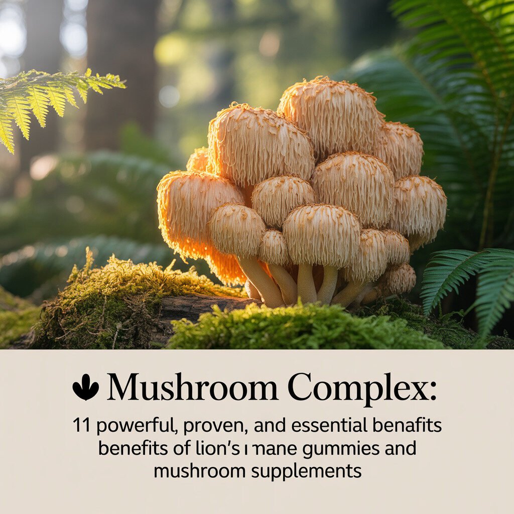 🧠 Mushroom Complex: 11 Powerful, Proven, and Essential Benefits of Lion’s Mane Gummies and Mushroom Supplements